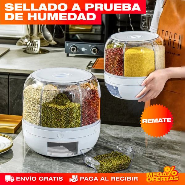 DISPENSADOR GIRATORIO 360º | ALIMENTOS Y GRANOS PROTEGIDOS