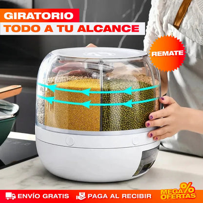 DISPENSADOR GIRATORIO 360º | ALIMENTOS Y GRANOS PROTEGIDOS