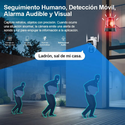 Cámara De Seguridad 4k Doble Lente
