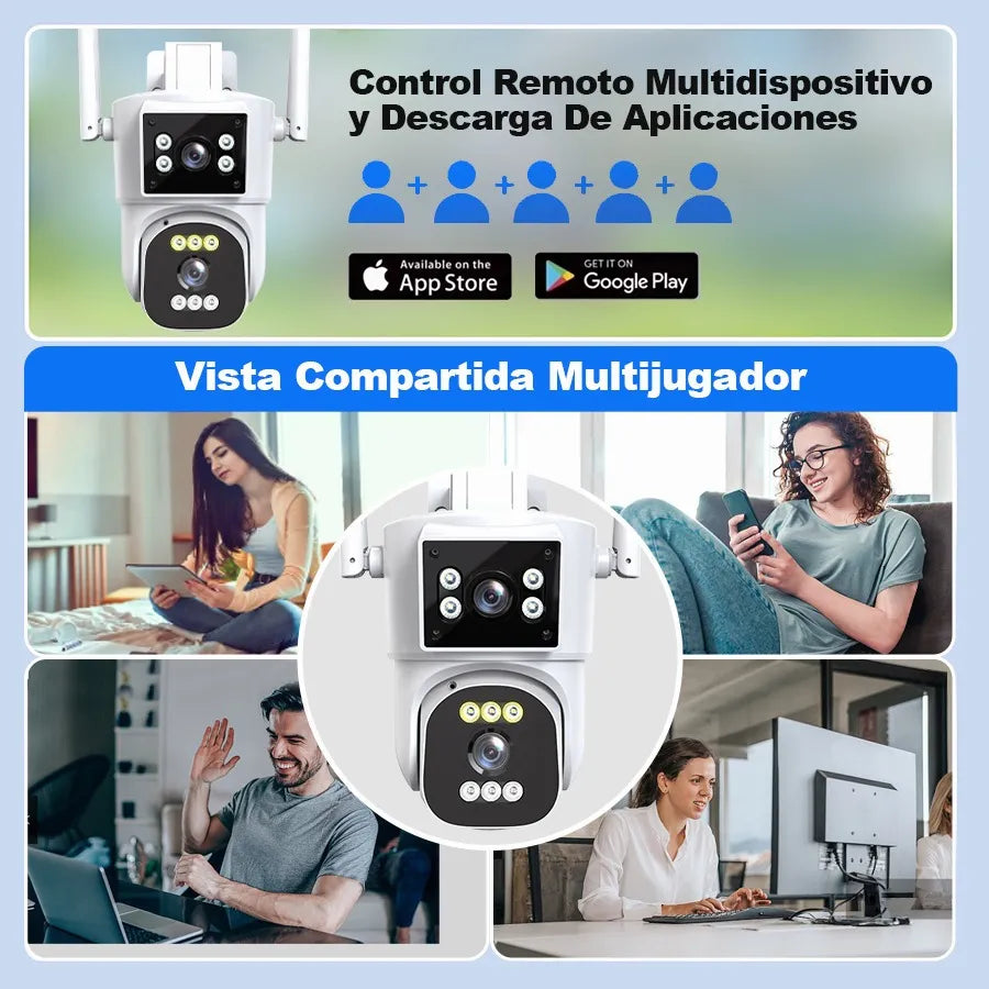 Cámara De Seguridad 4k Doble Lente