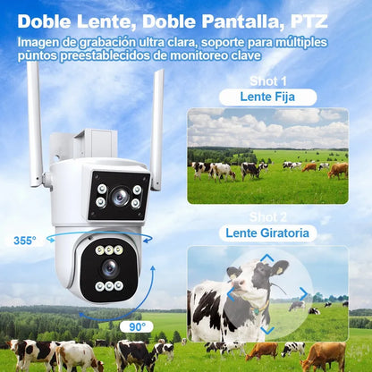 Cámara De Seguridad 4k Doble Lente