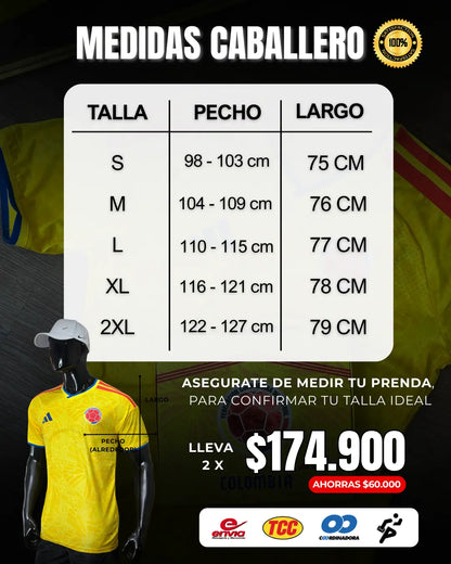 CAMISETA SELECCION COLOMBIA 2026 🏆